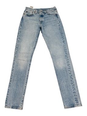 Levi’s 501s Straight Leg Light Medium Wash Button Fly Denim Jeans Sz 28